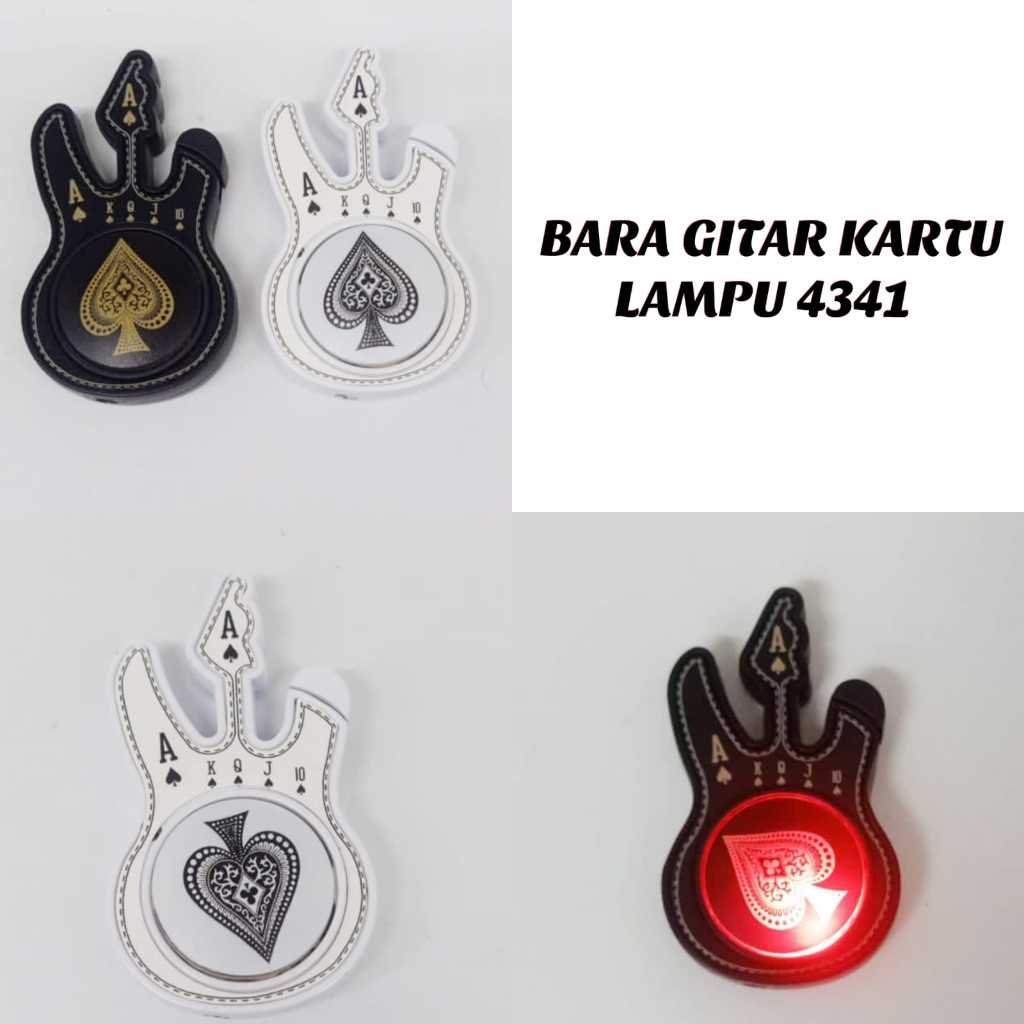 Korek Api Bara Gas Gitar Lampu Kartu 4341
