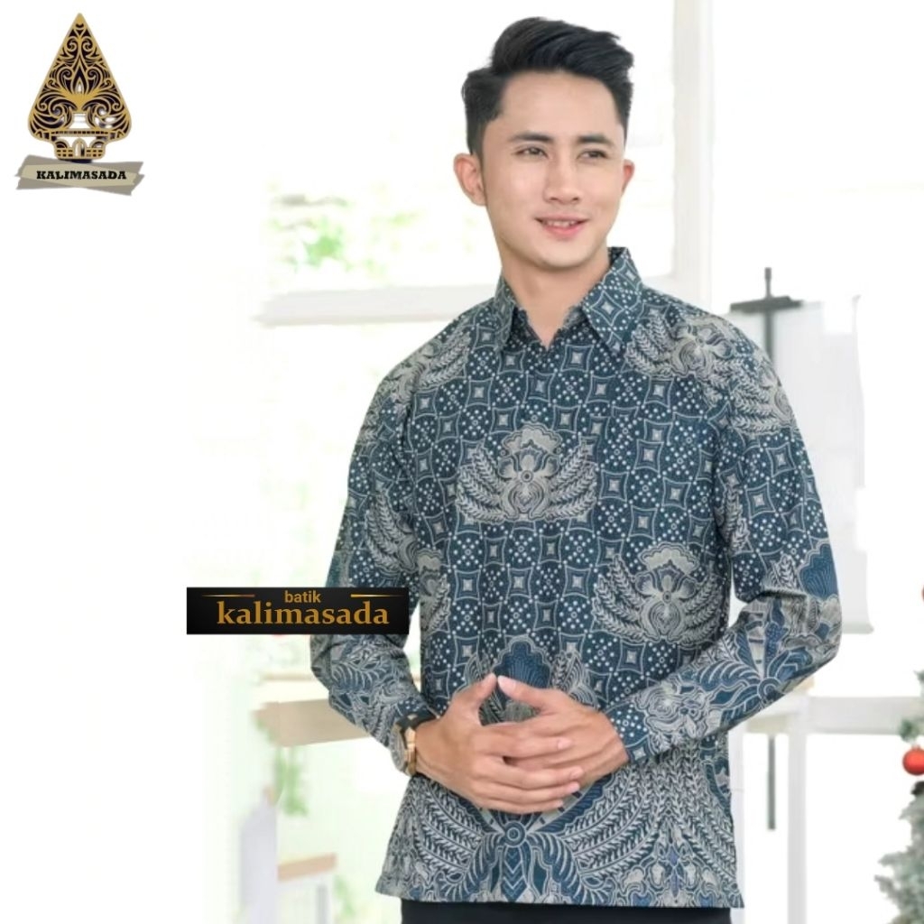 KEMEJA BATIK PRIA LENGAN PANJANG • HEM BATIK PREMIUM LAPIS FURING • FURING TRICOT • set sarkem kemej