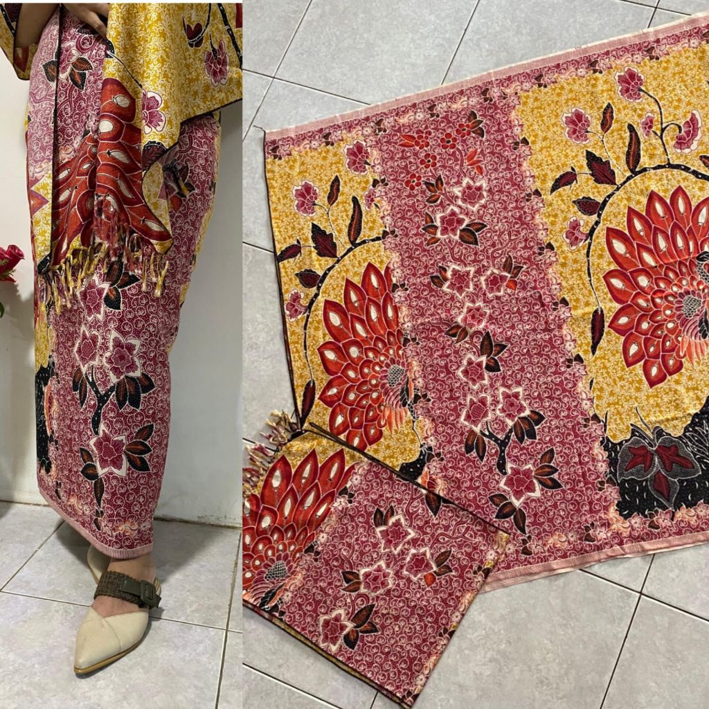 Kamen Bali Sutra VISCOSE ATBM Original Endek Blongket Baron Kamen Lembaran ATBM Dolby Set selendang