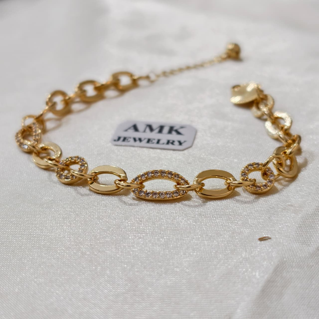 GELANG TANGAN RANTAI KAPAL Perhiasan Wanita Xuping Premium Lapis Emas