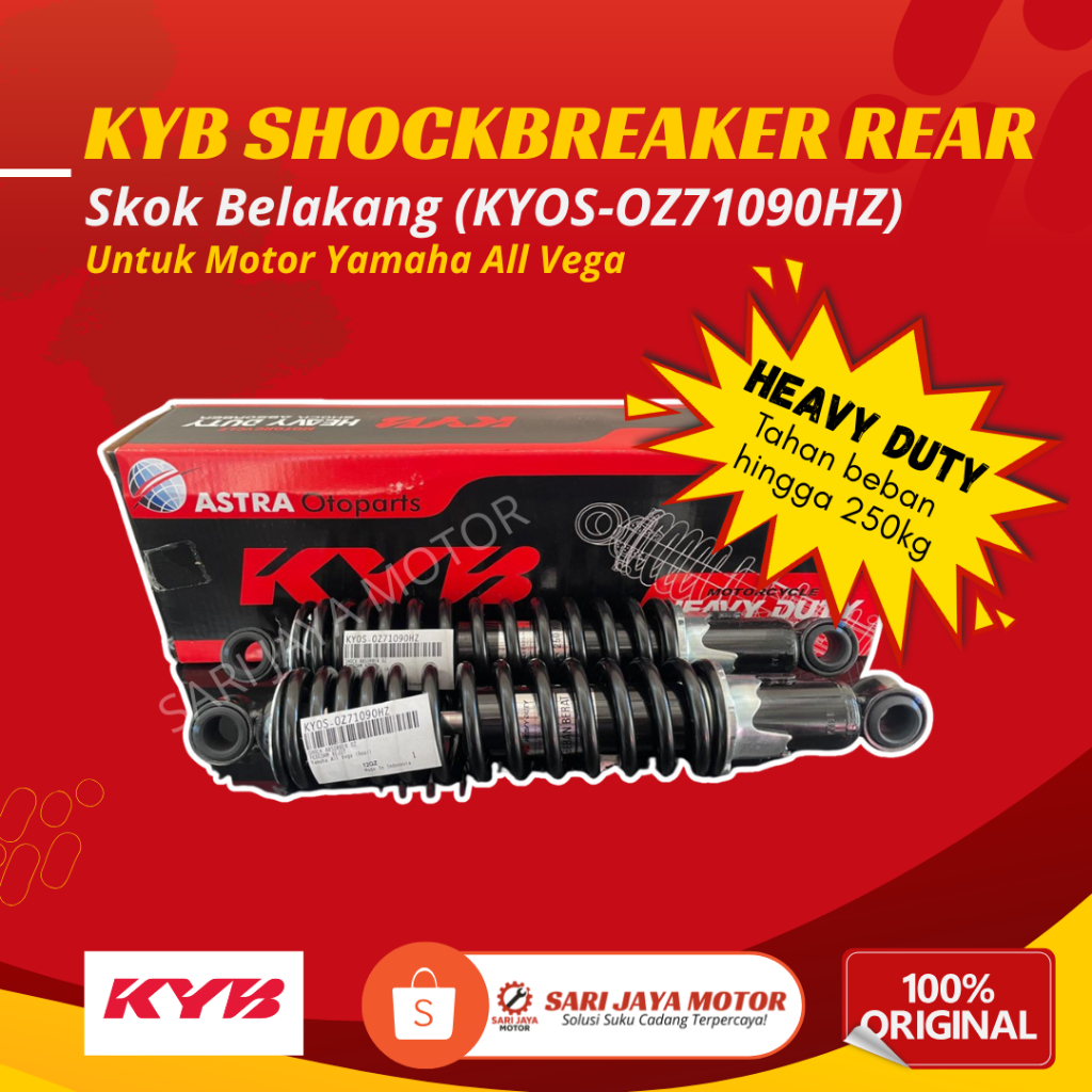 KYB Shockbreaker Belakang KYOS-OZ71090HZ Yamaha Vega Semua Varian Skok Heavy Duty Beban Berat