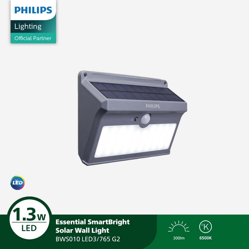 Philips Essential SmartBright Solar Wall Light Large