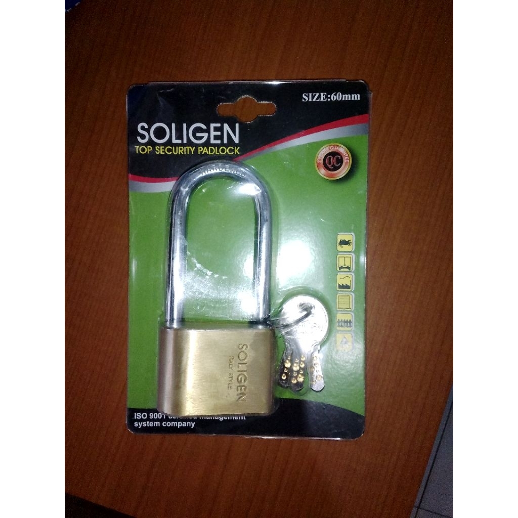 Gembok Soligen Kuningan 60 mm Panjang