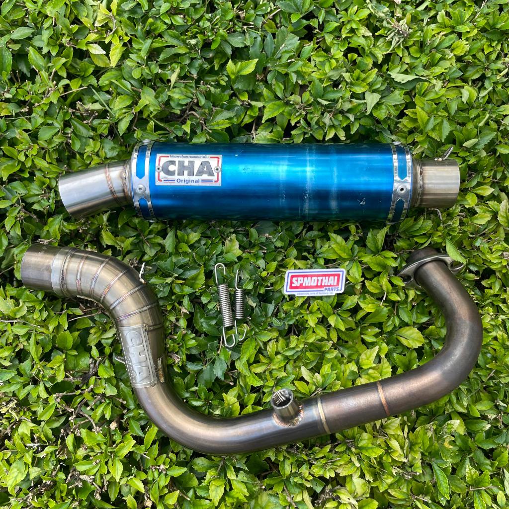 KNALPOT CHA 200cc ORIGINAL THAILAND BLUE FOR YAMAHA MIO FINO SOUL