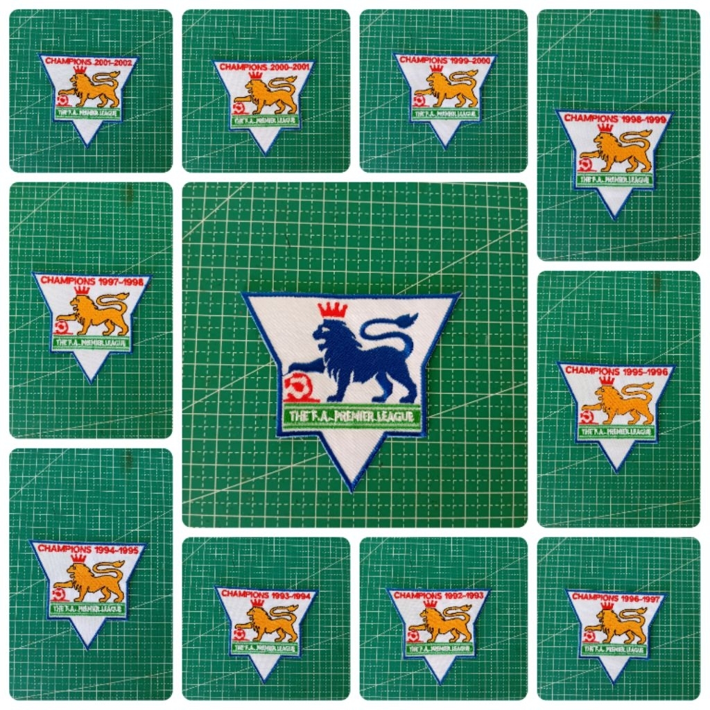 Patch Bordir EPL Premier League 1993 1994 1995 1996 1997 1998 1999 2000 2001 2002
