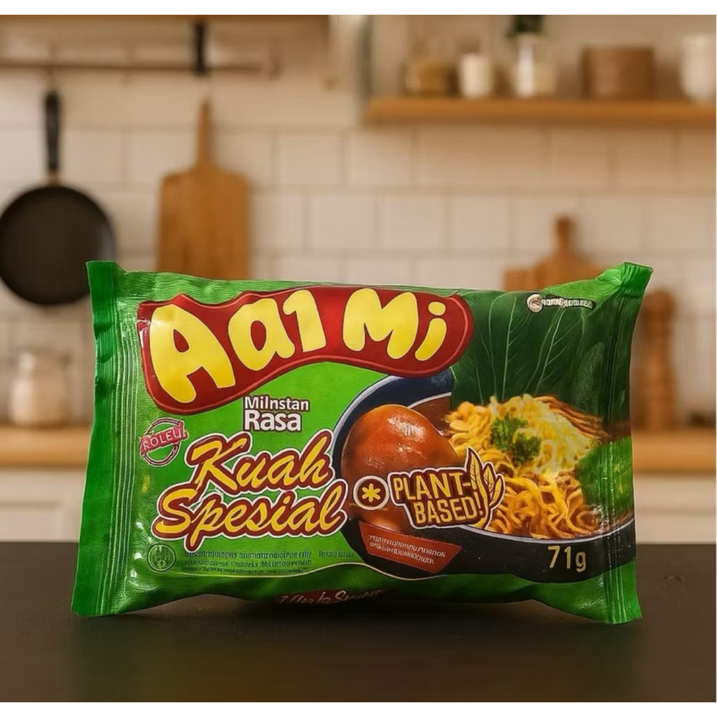 Aaimi Mi Aa1 Mie Mi Instan Vegetarian Plant Based Vegan Mi Oven 1 Bungkus Rasa Goreng Kuah Spesial