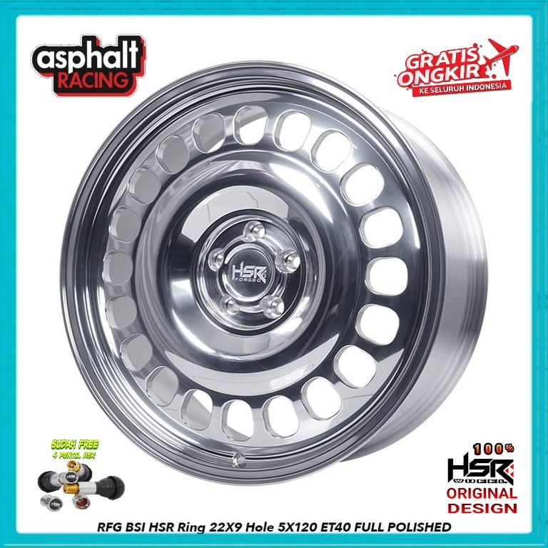 Velg Mobil Ring 22 Hsr RFG Bsi Pcd 5x120 Lebar 9 Untuk Bmw Byd Seal Sealion dll R22