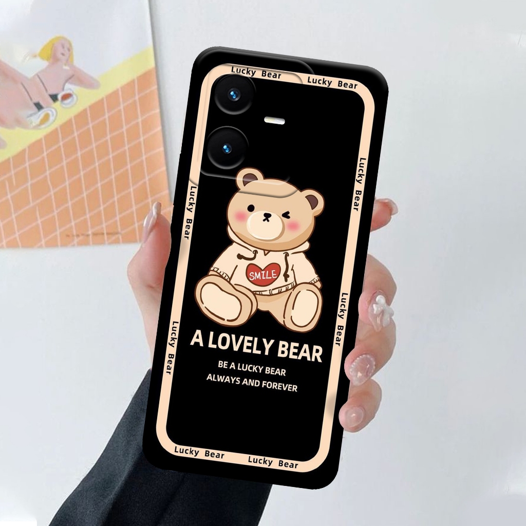 Softcase VIVO Y22 / VIVO Y22S - Geloracase - Casing VIVO Y22 - Motif case Bear - VIVO - Softcase VIV