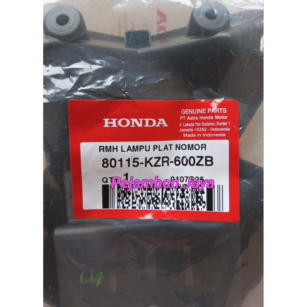 80115KZR600ZB RMH LAMPU PLAT NOMOR