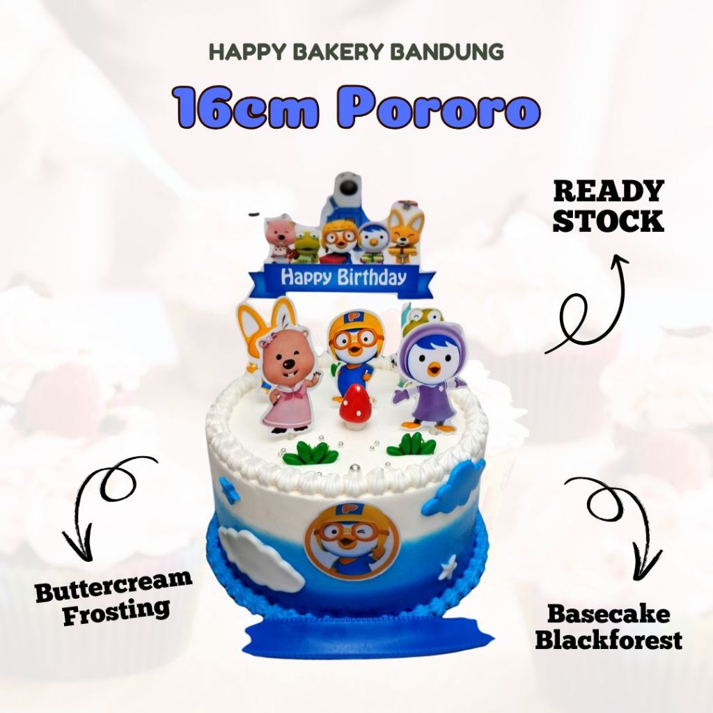 kue ulang tahun pororo