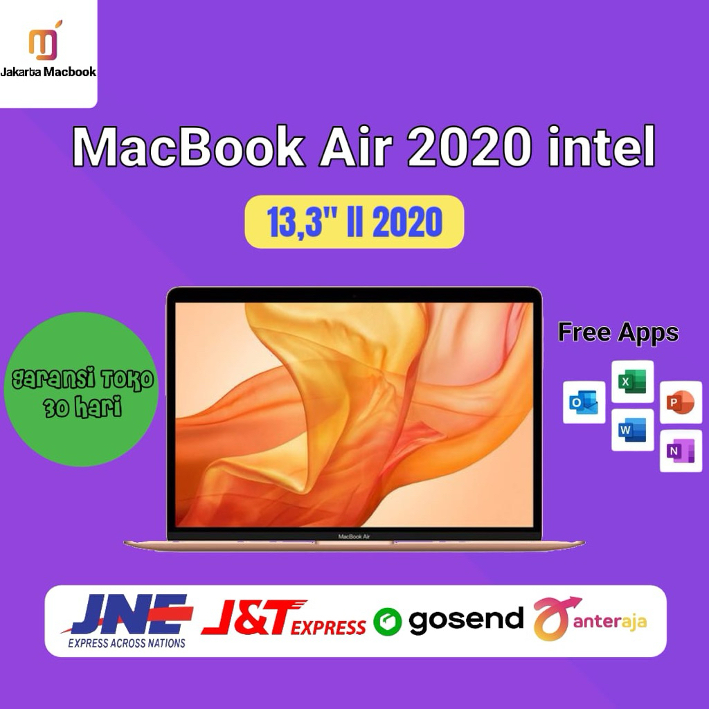 Macbook Air Retina 2020 13inch 8/128gb 8/512gb Second Original dan Bergaransi