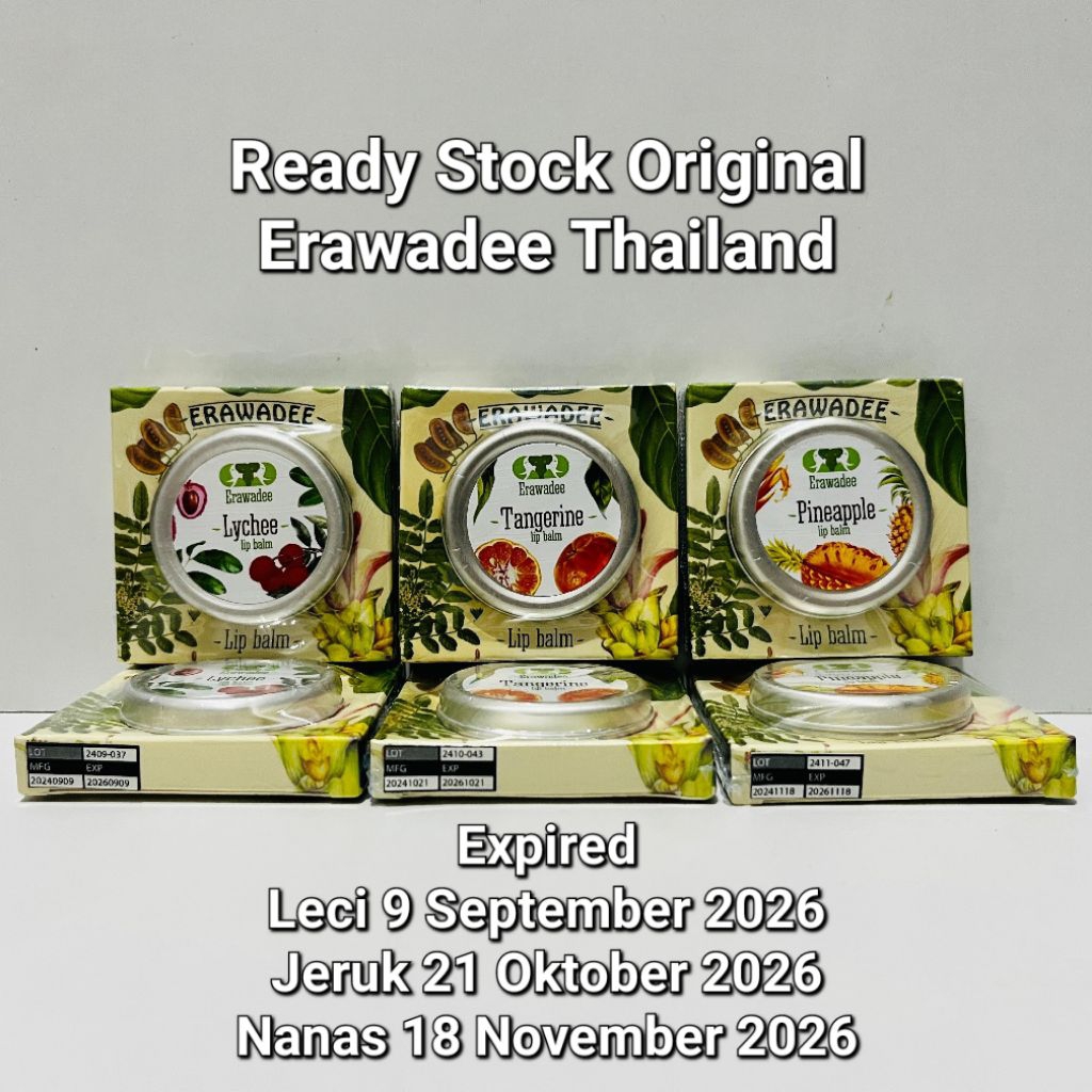 Erawadee Lip Balm Original Erawadee Thailand
