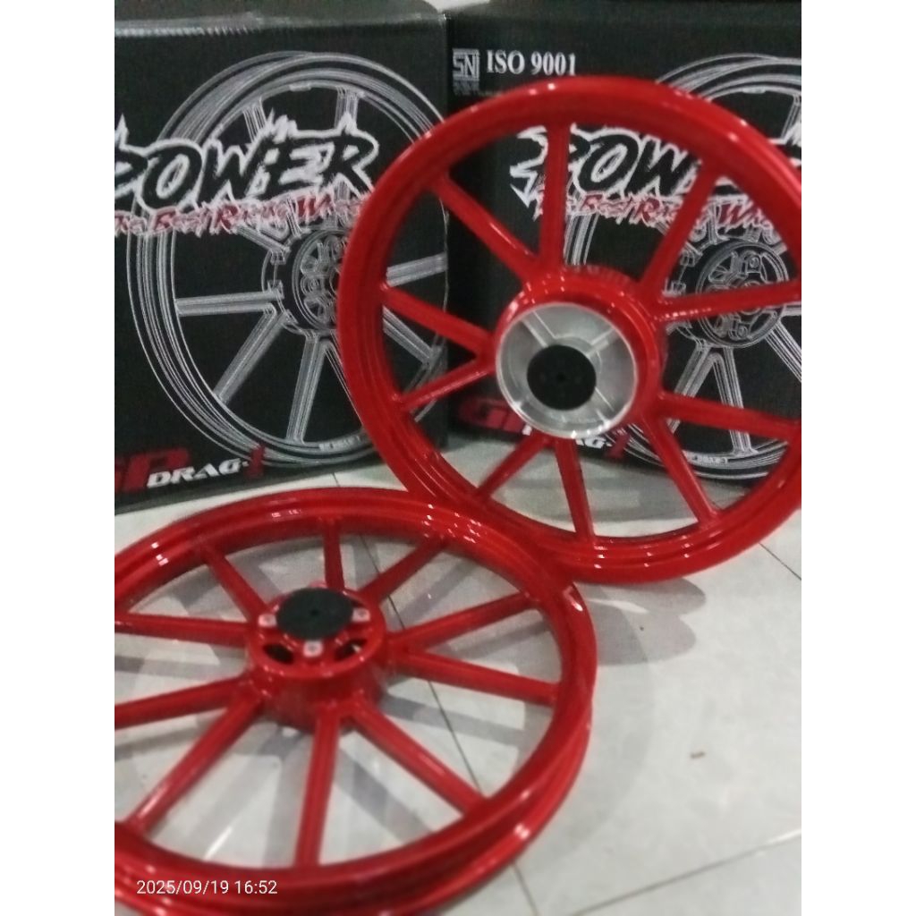 VELG RACING GP WHEEL TROMOL BESAR YAMAHA PNP JUPITER Z & FIZR WARNA MERAH