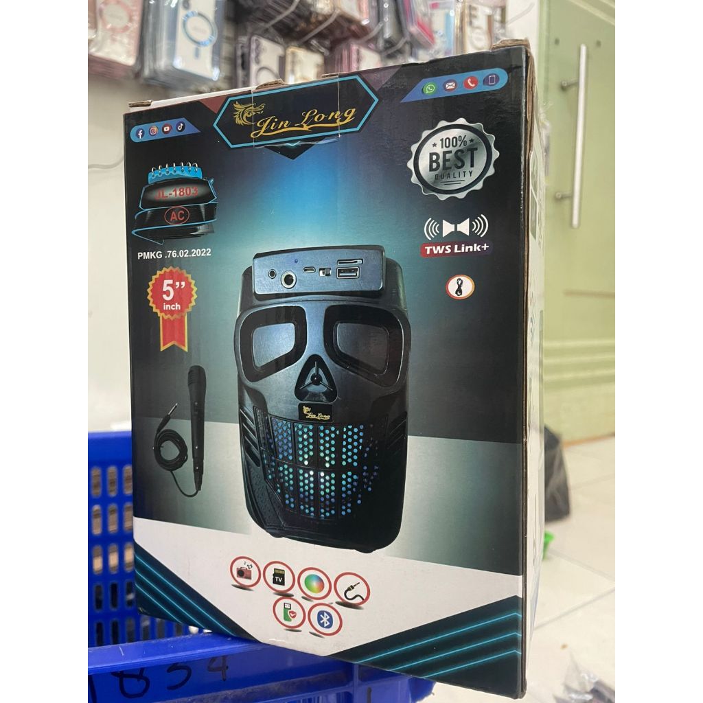 SPEAKER JINLONG JL 1803 WIRELES SPEAKER 5 INCH FREE MIC