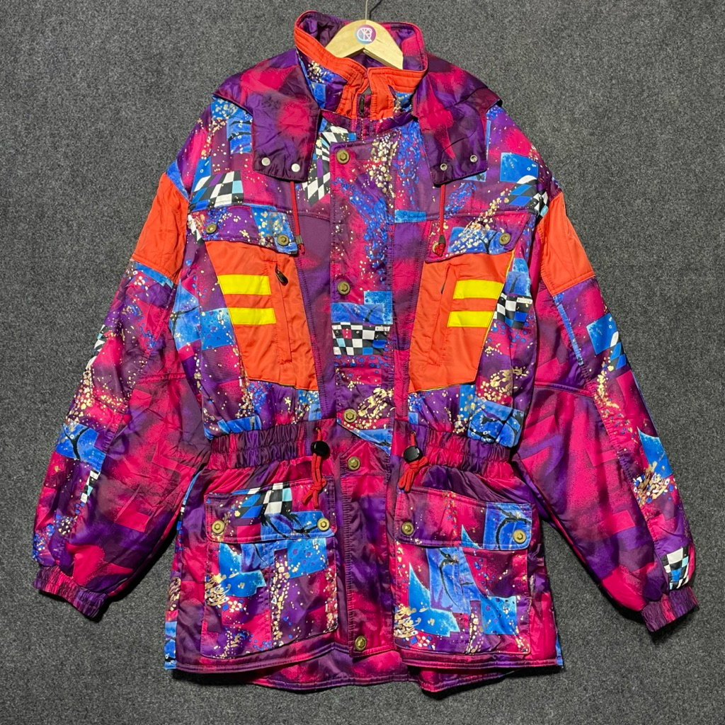 Windex Pro SnowRacer Jacket – Retro Colorful – Size O Intl. / Asia 4XL (LD 135 cm / Panjang 80 cm)