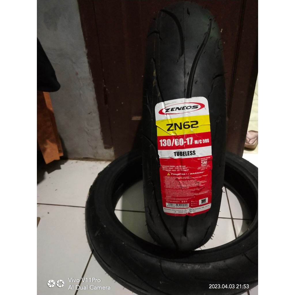 BAN MOTOR VIXION ZENEOS ZN62 Ring 17 TUBELES DEPAN BELAKANG MOPED NINJA KLX