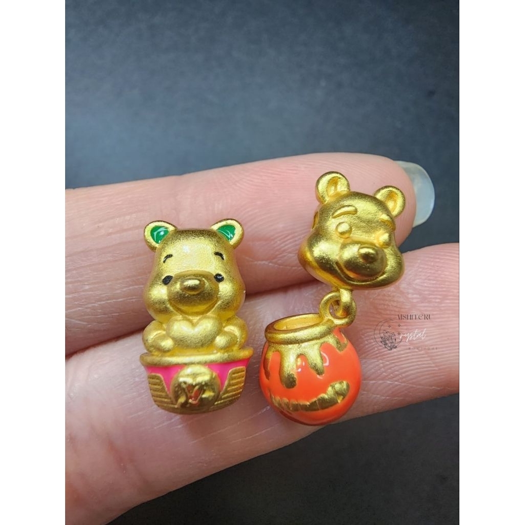 Kode POOH - PADUAN EMAS / Sandgold S999 Charm / Liontin Anti Karat untuk Gelang Crystal / Gelang Tal