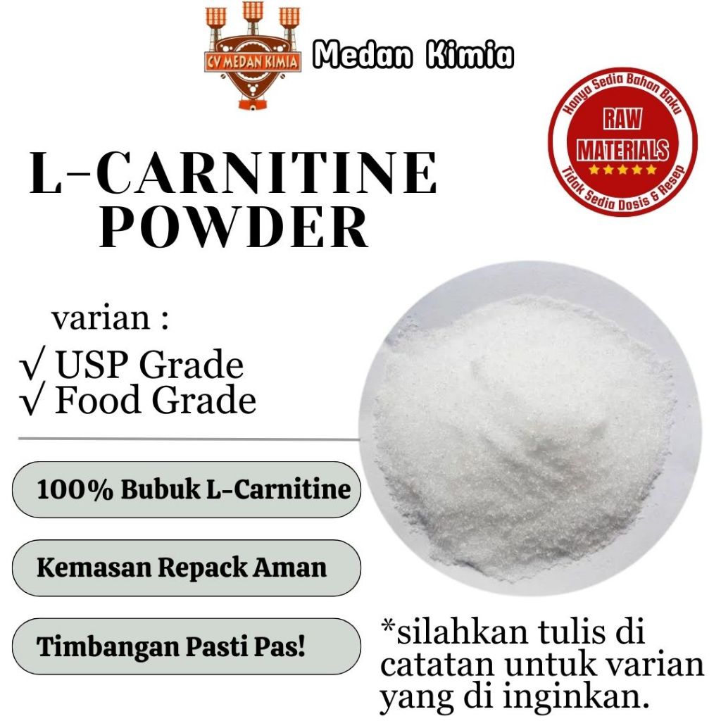 Original L-Carnitine Powder 15 gram Bubuk L Carnitine Premium Quality /