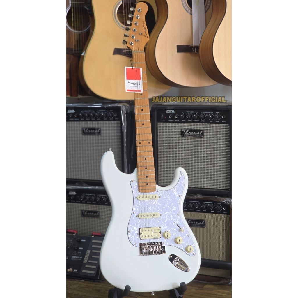 Gitar Scorpion JS22 OWH - Gitar Elektrik Scorpion JS22 OWH Original - Gitar Scorpion JS22 OWH Origin
