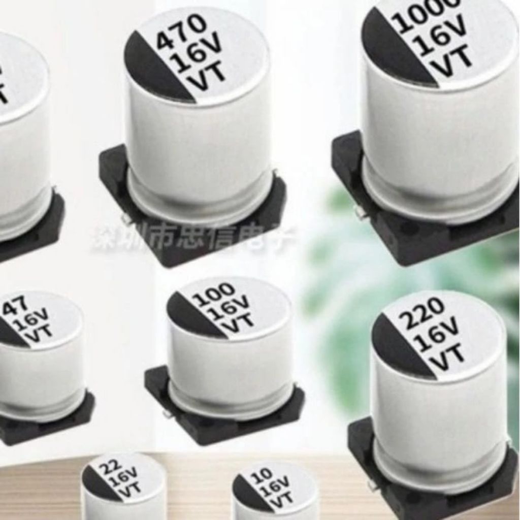 capasitor elco elko kapasitor smd 16v 220uf 4.7uf 100uf 33uf 10uf