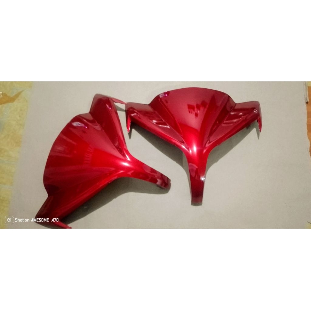VISOR BATOK DEPAN JUPITER Z 2010 2012 ROBOT SALIB WARNA MERAH MARON. MIRIP ORI