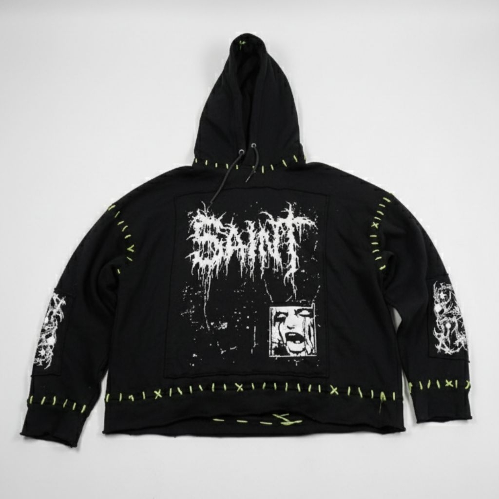 Hoodie MRJN Saint BLACK