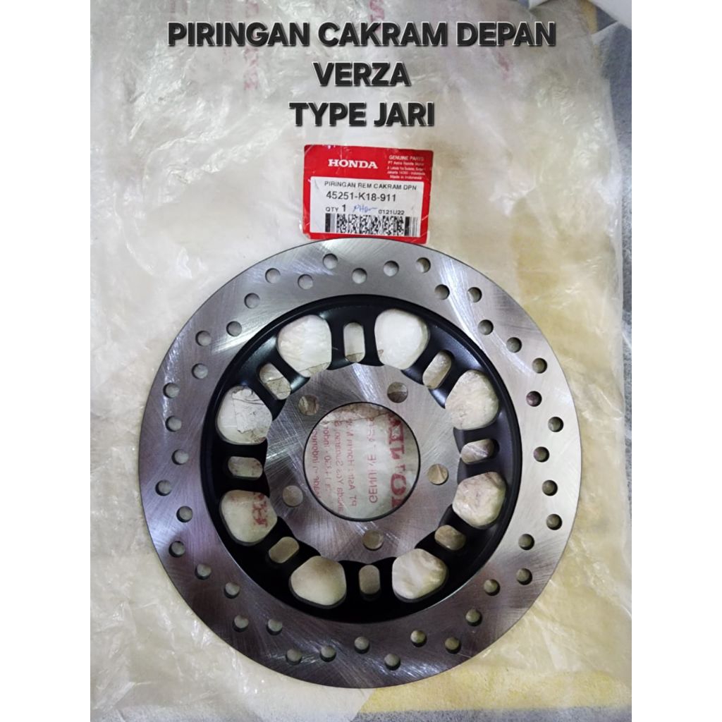 PIRINGAN CAKRAM DEPAN VERZA TYPE JARI ORIGINAL