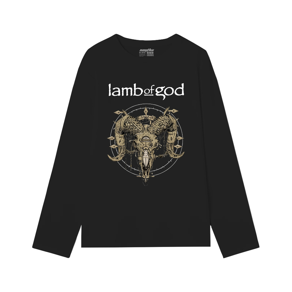 Nouths Tshirt Lengan Panjang Lamb Of God Head  Cotton Combed 24s  Unisex