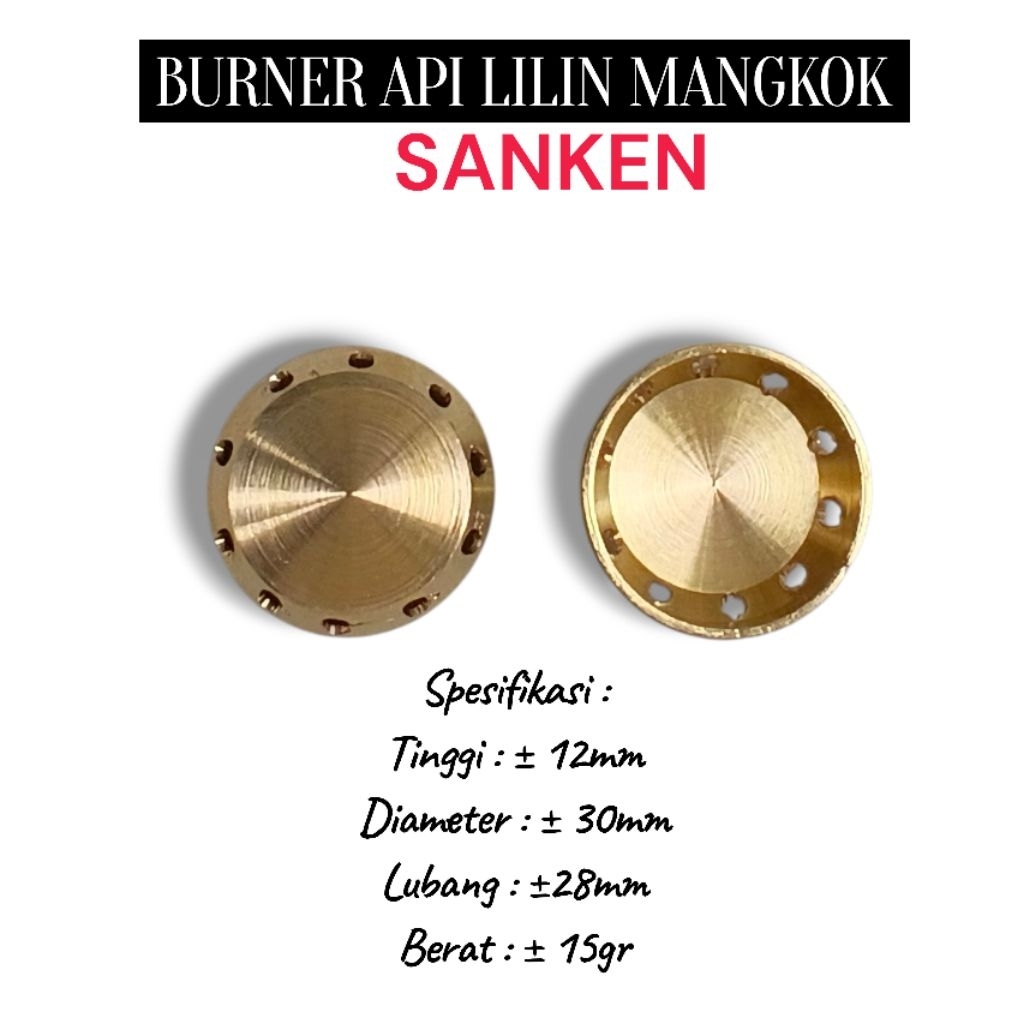 Burner Api Lilin mangkok - Api lilin SANKEN - Kuningan kompor sparepart kompor gas