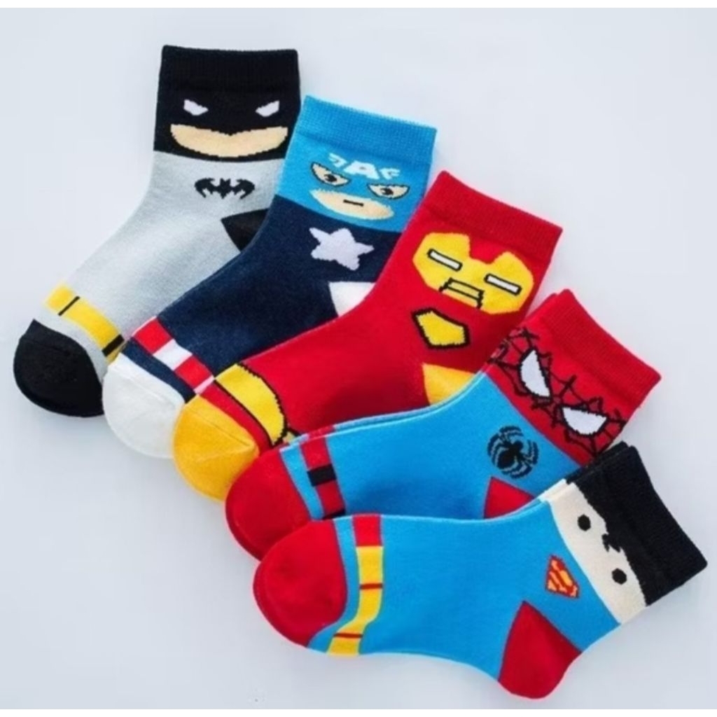 (SET ISI 3 PASANG) KAOS KAKI ANAK MOTIF KARAKTER TK/PAUD dan SD