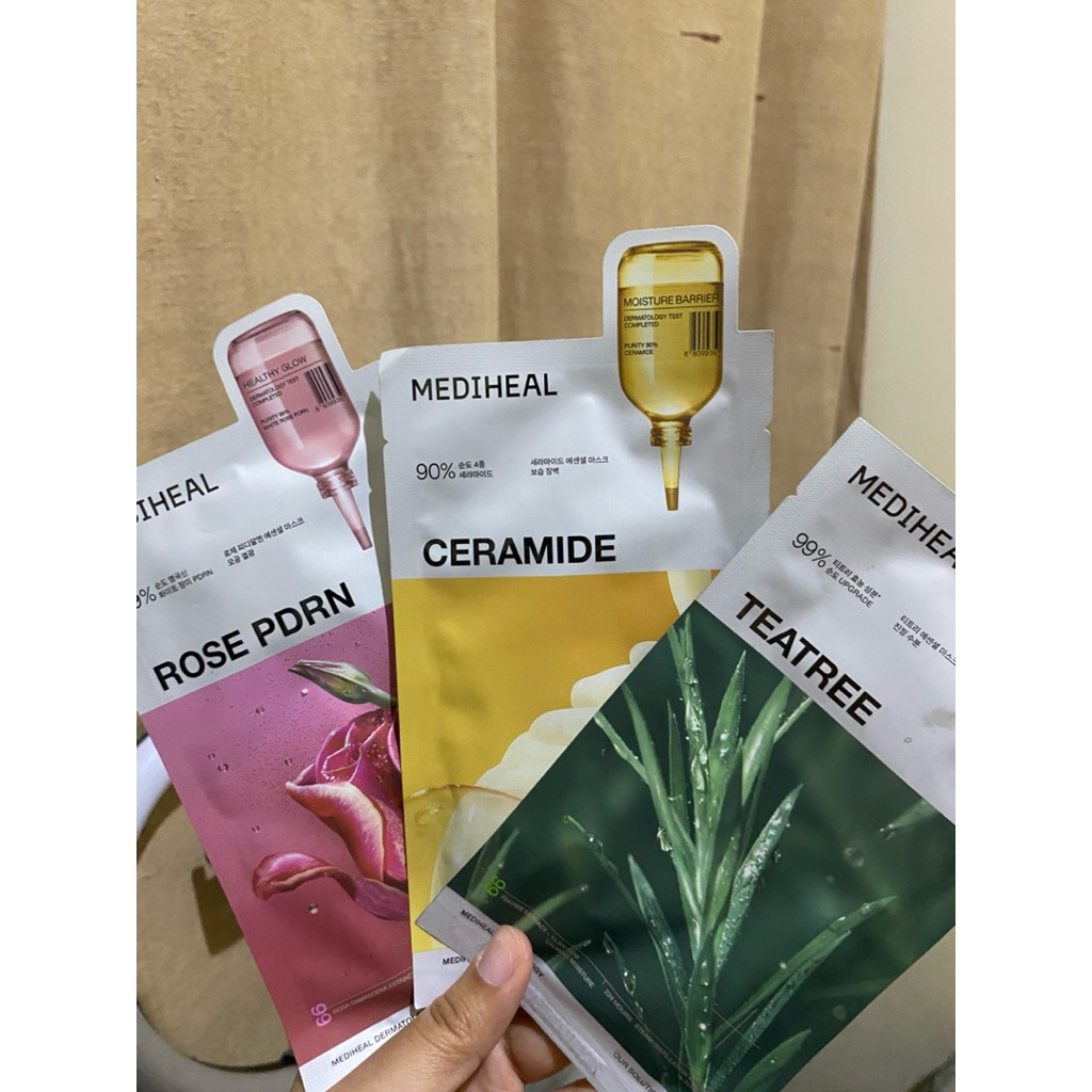 MEDIHEAL KOREAN FACE MASK ORI 100% Olive Young ROSE/ TEATREE/ CERAMIDE
