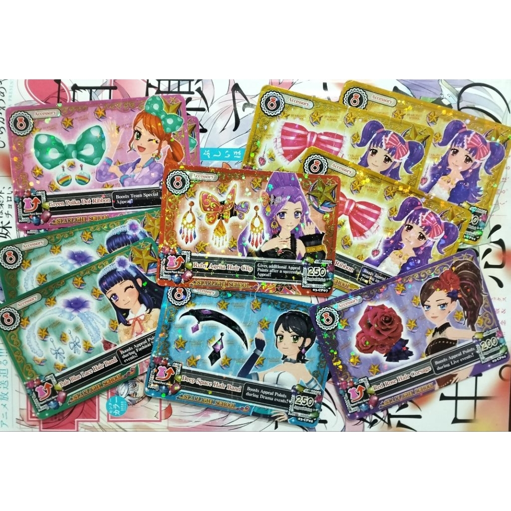 Aikatsu Starlight School Campaign Accessory Michelle Hikari Asami Mizuki Aira Shion