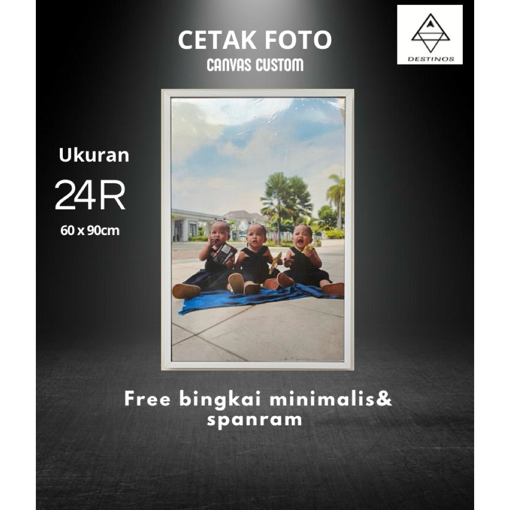 Cetak Foto Canvas ukuran 24R 60x90cm Free bingkai minimalis