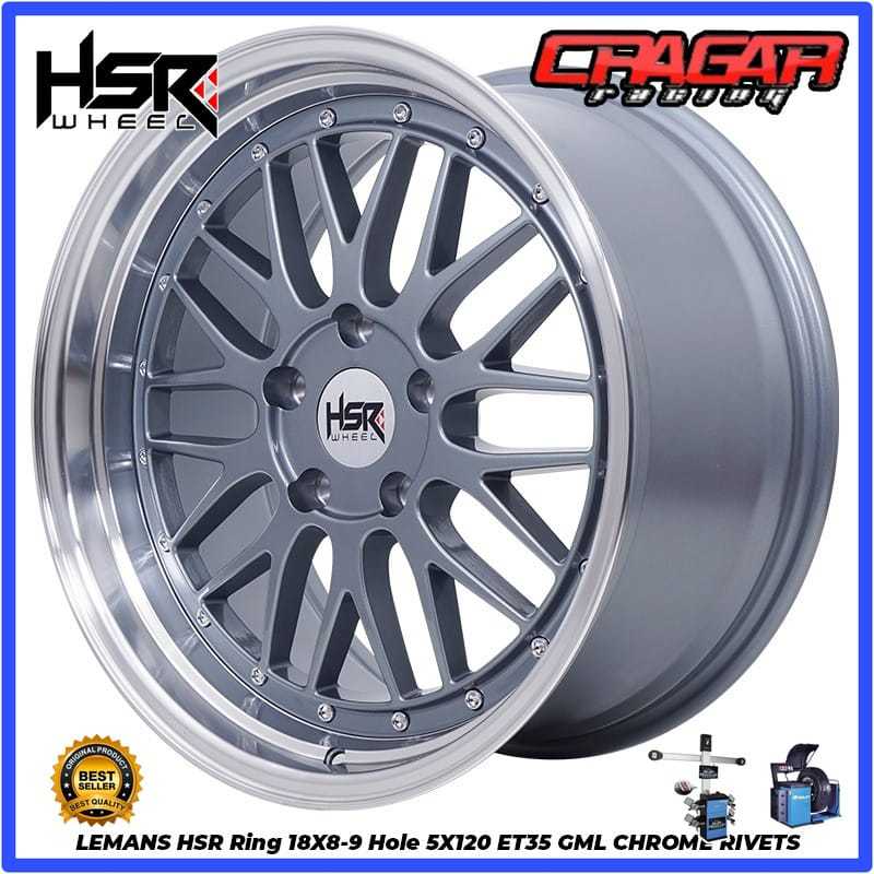 Velg Mobil Hsr Lemans R18 Hole 5x120 Buat Bmw E46 Bmw E36 Bmw F30 Bmw F10 Dll