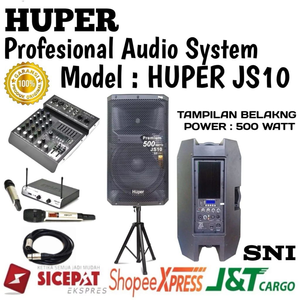 Speaker Aktif Huper Js10 Original Speaker Aktif Huper 15inch