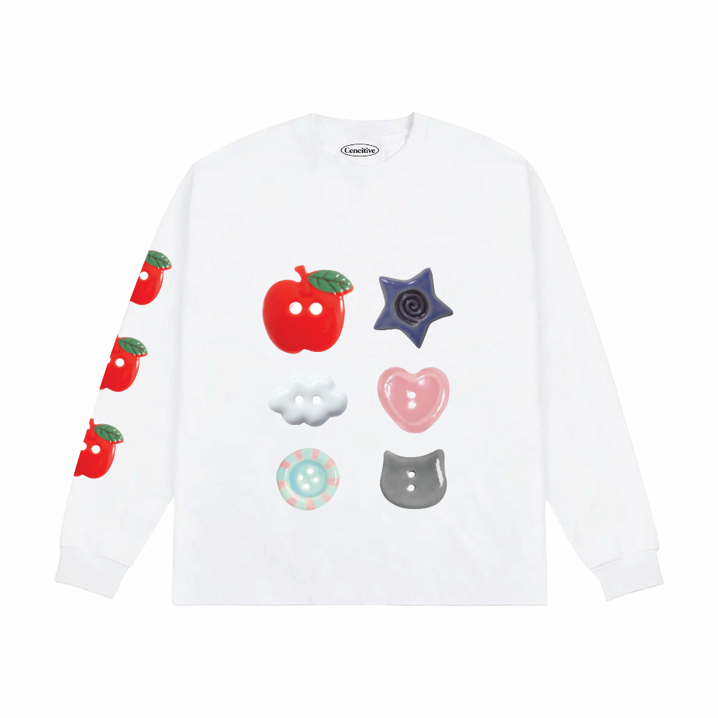 TS-Cencitive Button Longsleeve White