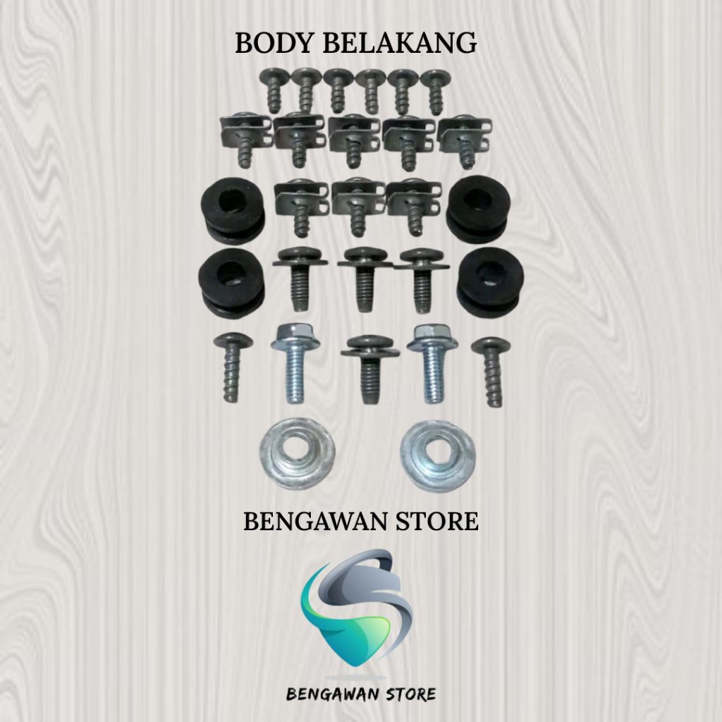 Baut Full Set Cover Bodi Body Belakang Yamaha Sigma 2 Tak 2T