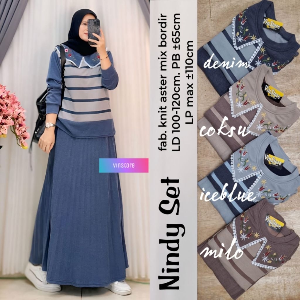 Zamila set• Ready stok• Setelan rok wanita terbaru