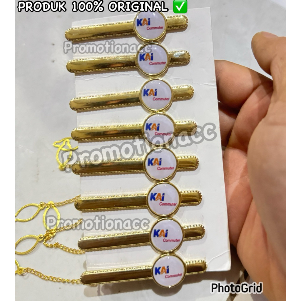 Jepit Dasi Logo KAI Commuter Kereta Api Indonesia Jepitan Dasi / Penjepit Dasi / Pin Tie Clasp Logo 
