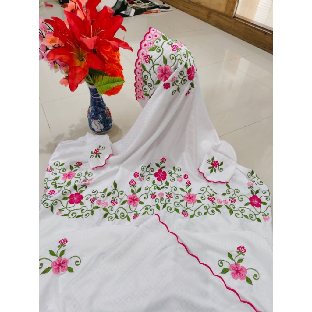 MUKENA SEMI SUTRA TERUSAN MEWAH MURAH