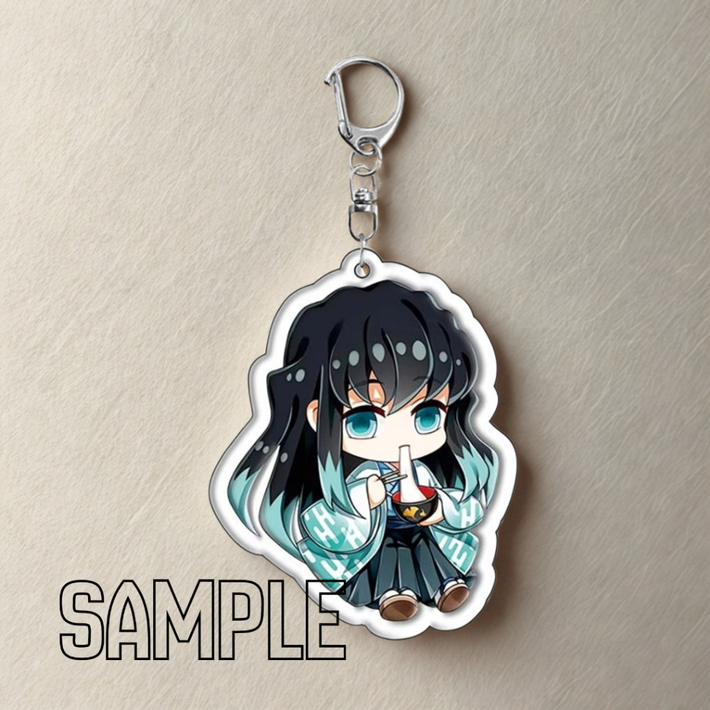 Gantungan Kunci Akrilik Anime Muichiro Tokito Demon Slayer Kimetsu no Yaiba Keychain Mist Hashira