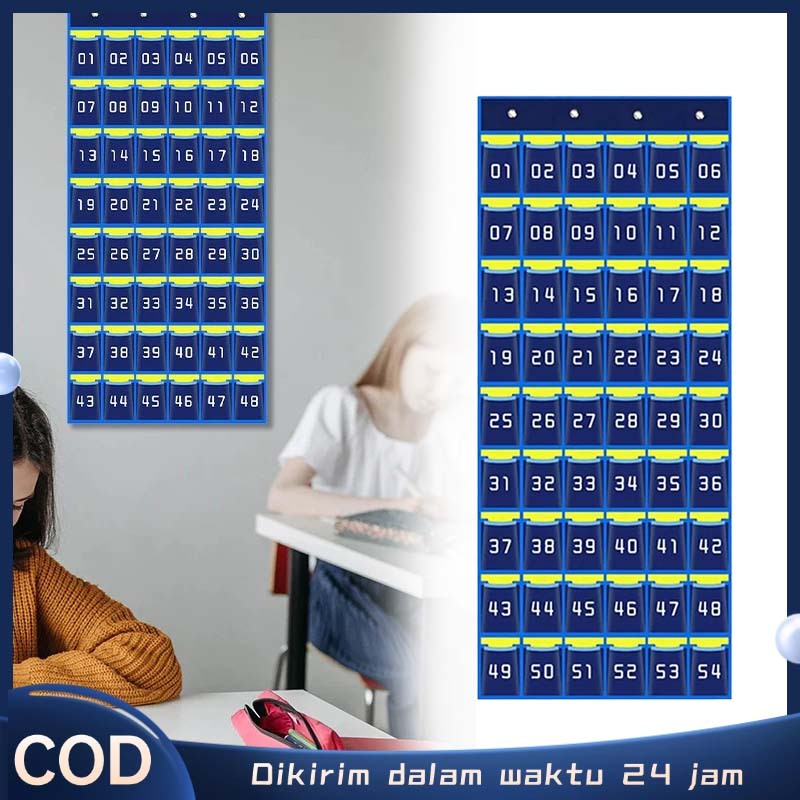 54 Grid Rak Hp Susun Multifungsi, Tempat Penyimpanan Handphone, Tas Dinding Organizer Untuk Sekolah 