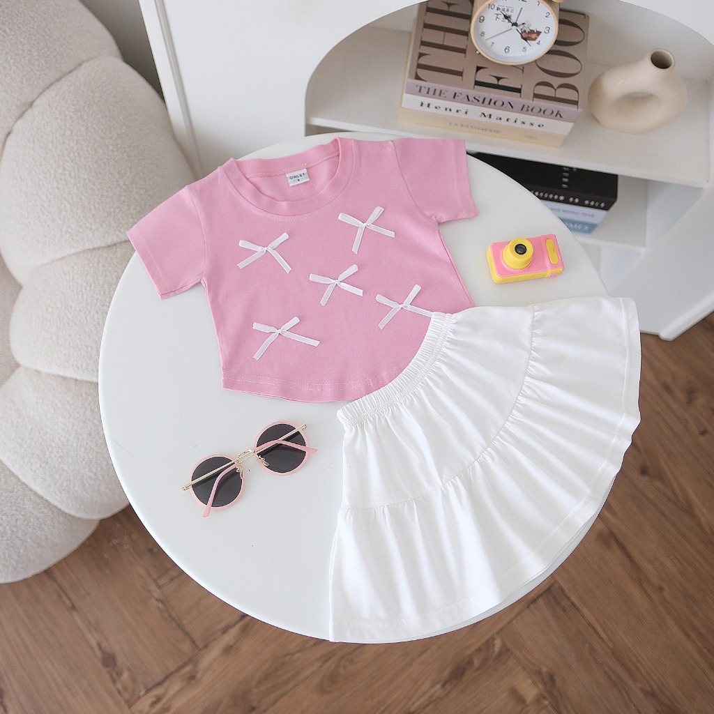 (READY STOK) Owlet - Maurin One set / setelan rok anak perempuan / setelan rok ballon atasan 3D usia