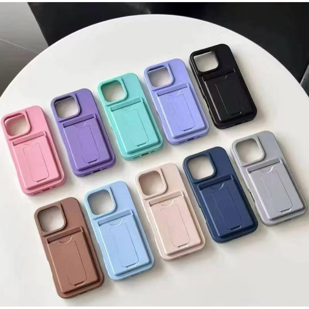 Case Slot Card Standing IPhone 11 12 13 14 15 16 16+ PRO MAX PLUS Hard Casing