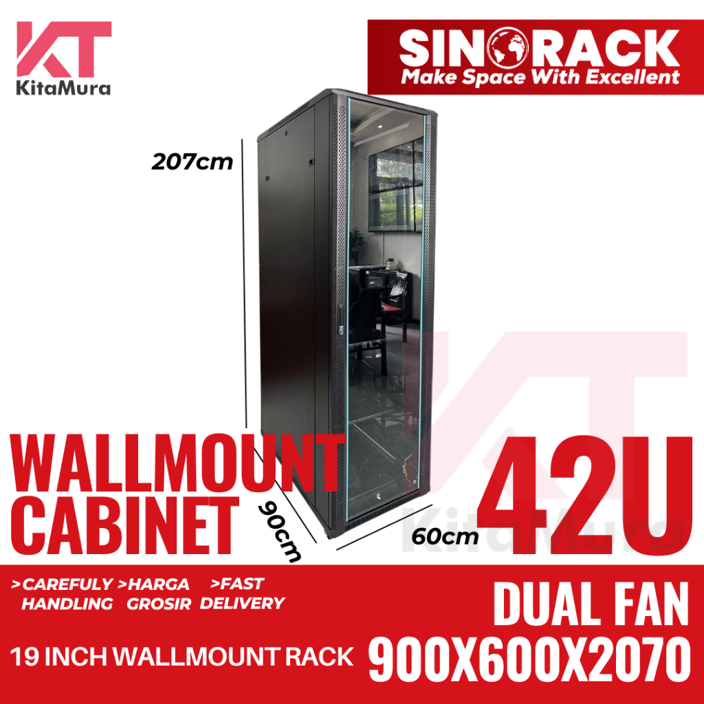 SINORACK STANDING RACK 42U | RACK SERVER 42U TERBARU