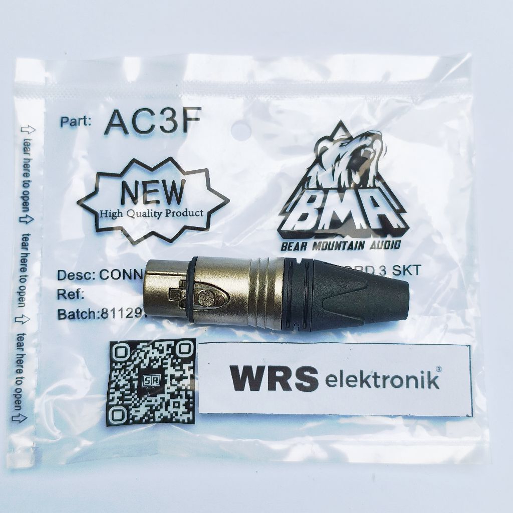 Soket kontra cover canon XLR female BMA AC3F