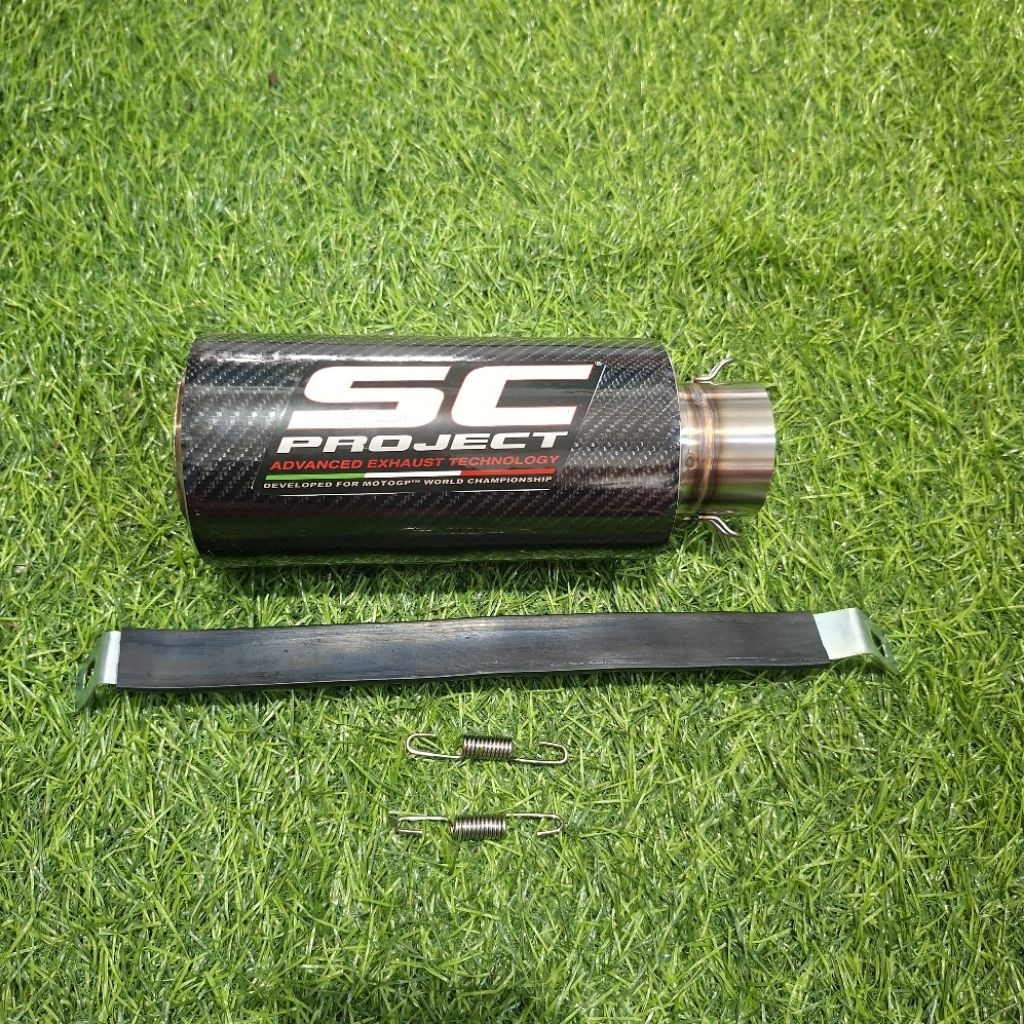 Knalpot Racing SC PROJECT Stenlis Carbon Vixion R15 SatriaFU Byson