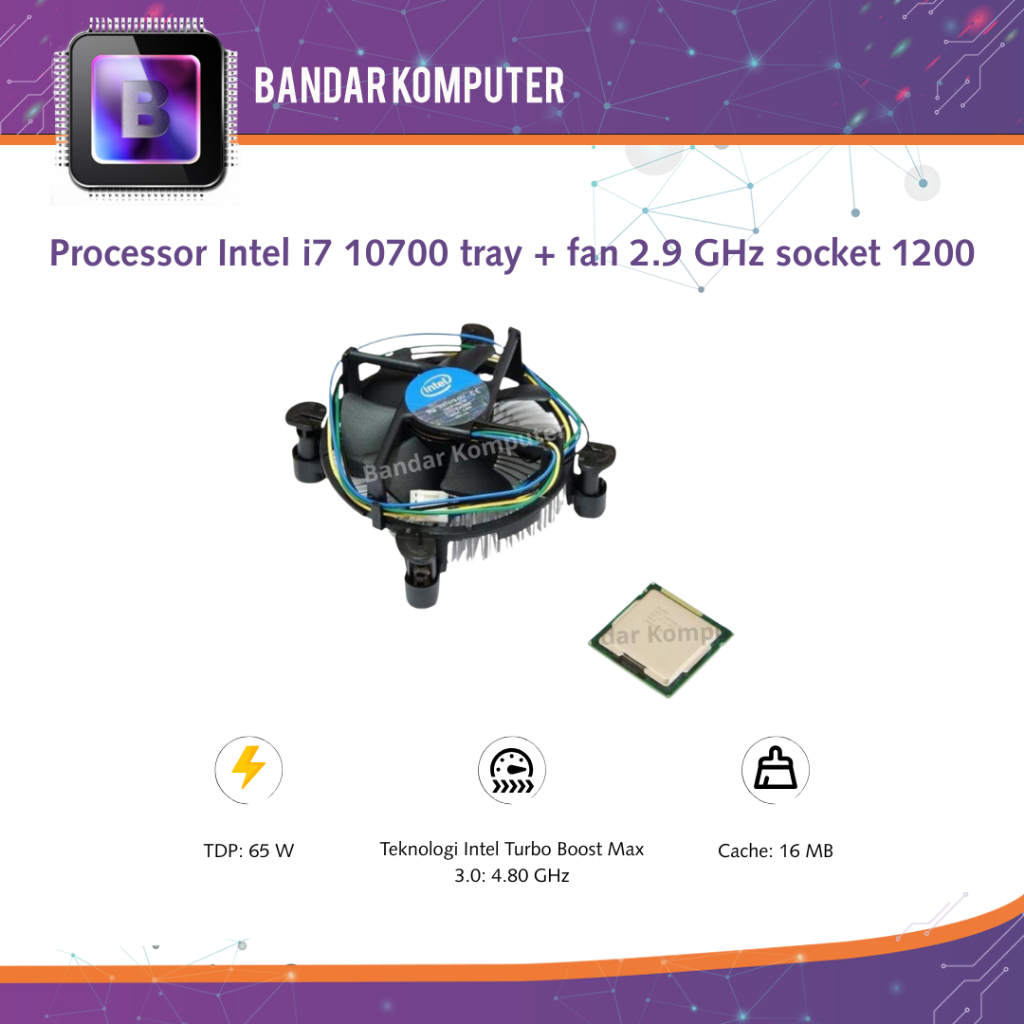 Processor Intel i7 10700F tray + fan