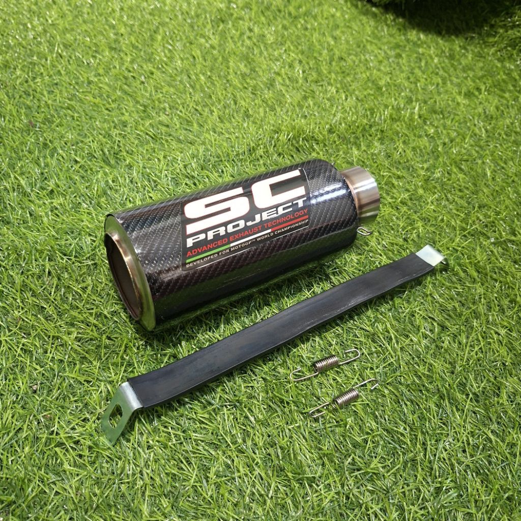 Knalpot Racing SC PROJECT Stenlis Carbon Vixion R15 SatriaFu Byson