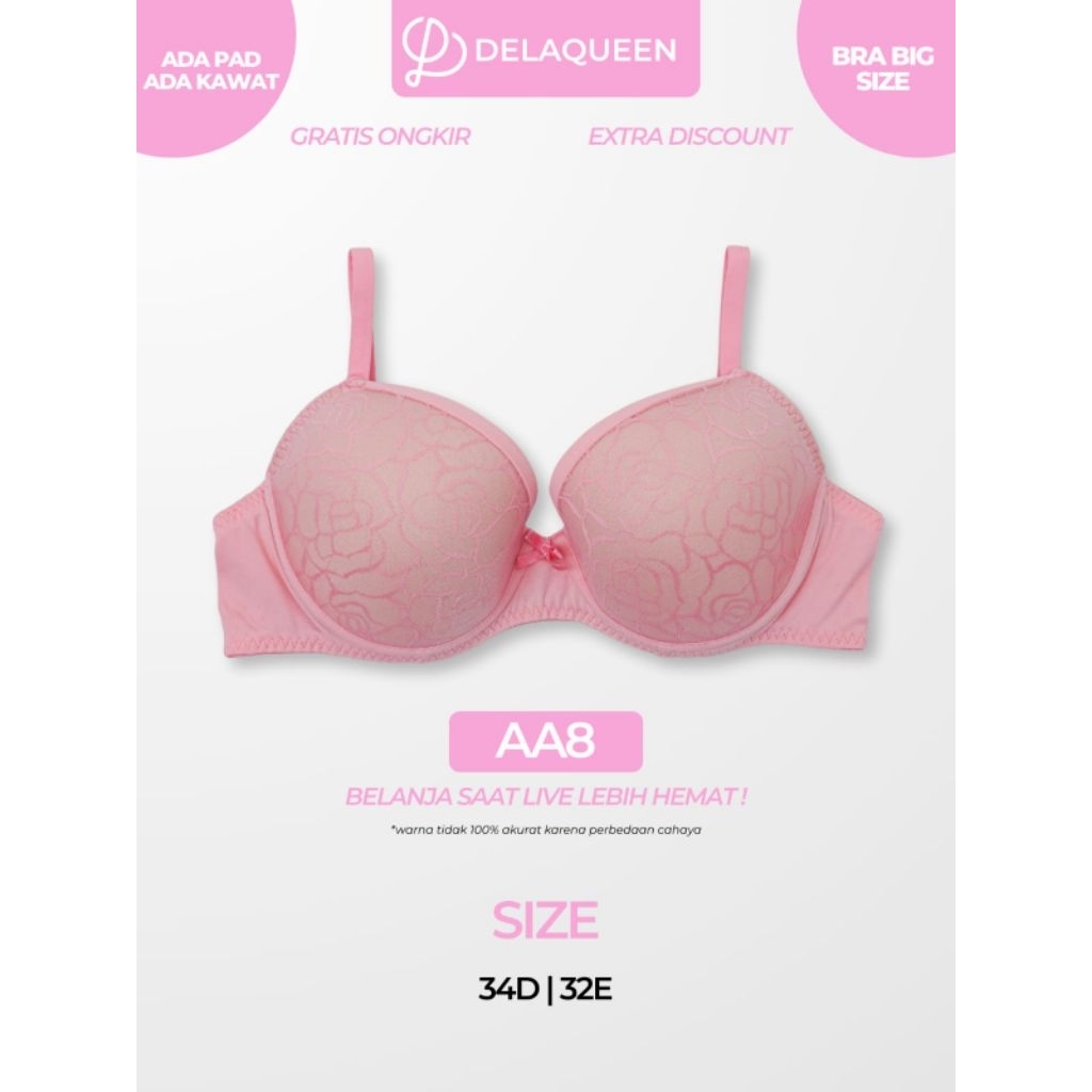 Delaqueen | Bra Big Size Bra Jumbo Bh Big Size 32E 34D AA8
